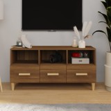 VidaXL Comodă TV, stejar maro, 102x36x50 cm, lemn compozit