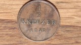 Cumpara ieftin Wurttemberg - moneda de colectie - 1/2 kreuzer 1842 - Wilhelm I - impecabila !, Europa