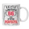 Cana alba personalizata &quot;editie limitata - perfecta&quot;, 66 ani, INOVATIX&reg;. 330ml