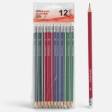 Set de 12 creioane colorate cu mină HB, multicolore, CMCLASS