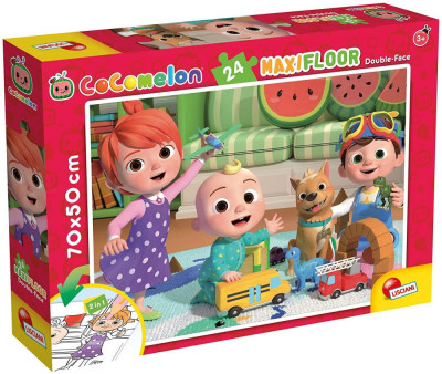 Puzzle de colorat maxi - O zi insorita cu Cocomelon (24 piese) foto