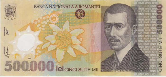 ROMANIA 500000 lei 2000 Ghizari VF
