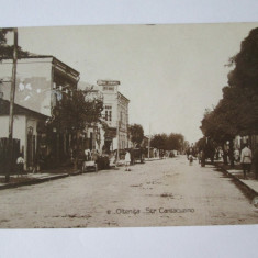 Carte postala foto Oltenita:Strada Cantacuzino,banca Isbânda,circulată 1932