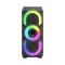 Boxa portabila cu lumini RGB, putere 10W, MP3, USB, bluetooth, TF, slot microfon, karaoke, acumulator, din plastic rezistent, cu 2 difuzoare, negru