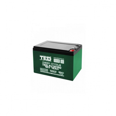 Acumulator AGM VRLA 12V 15A Deep Cycle 151mm x 98mm x h 95mm pentru vehicule electrice M5 TED Battery Expert Holland TED003775 (4) foto