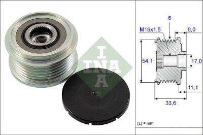 INA 535 0059 10 Sistem roata libera, generator foto