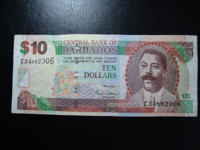 BARBADOS 10 DOLLARS 2007 foto