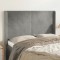 vidaXL Tăblie de pat cu aripioare gri deschis 147x16x118/128cm catifea 3119348