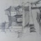 CETATEA CISNADIE- SIBIU * DESEN IN CREION, 1960