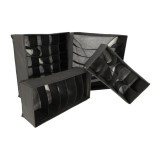 Set 4 organizatoare de dulap sau sertar pentru lenjerie intima, gri