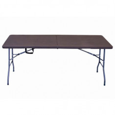 Masa pliabila gradina, camping, pescuit, tip valiza, maro, 180x70x74 cm, Jumi GartenVIP DiyLine