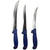 Set profesional de macelarie, filetat, transat, injunghiat, dezosat, 3 cutite, otel carbon