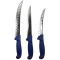 Set profesional de macelarie, filetat, transat, injunghiat, dezosat, 3 cutite, otel carbon