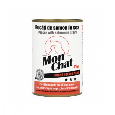Mon Chat, Conserva pentru pisici, somon, 415g foto