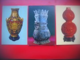 HOPCT 5345 - 3 CARTI POSTALE-ARTA MILENARA IN CHINA -ASIA-NECIRCULATA, Printata