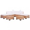 Set canapea, 18 piese, ratan natural, DKD Home Decor