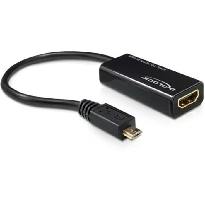 Adaptor MHL la HDMI + USB micro-B 5 pini (Samsung S2), Delock 65314