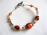 bratara agate si perle naturale 16442