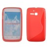 Husa Silicon S-Line Alcatel One Touch M POP 5020, Rosu, Protectie Telefon