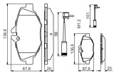 BOSCH 0 986 494 285 set placute frana,frana disc