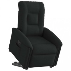 Gossi fotoliu rabatabil cu ridicare pe verticala, negru, textil