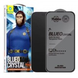 Folie de protectie Ecran Blueo Crystal Anti-Scratch pentru Apple iPhone 16 Plus / 15 Plus, Sticla Securizata, Full Glue, Neagra