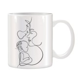 Cana alba ceramica personalizata pentru Familie, INOVATIX&reg;. 330ml