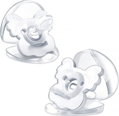 Set suzeta cu 2 forme pentru bebelusi TYRY.HU, silicon, transparent, 6-18 luni