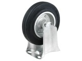 Roata Transport Rigida ELESA+GANTER 200mm Cauciuc Tabla Otel Montare Placa