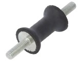 Atenuator Vibrații M6 20mm Guma 30mm