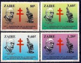 Zaire 1983 - Dr.Koch, TBC, medicina, microscop, serie neuzata