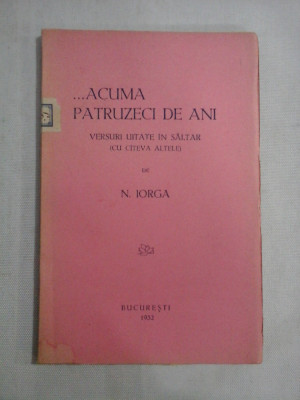 ...ACUMA PATRUZECI DE ANI - N. IORGA foto