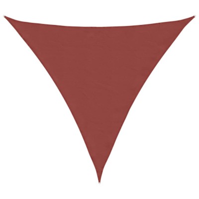 Parasolar, caramiziu, 4x4x4 m, tesatura oxford, triunghiular foto