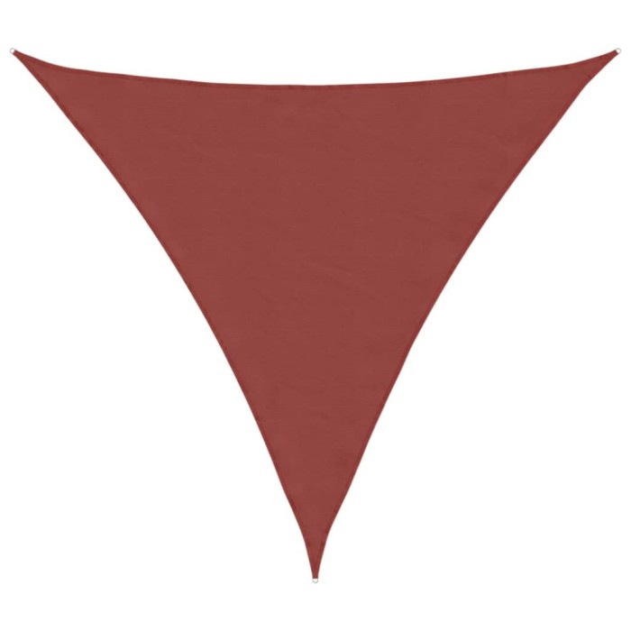 Parasolar, caramiziu, 4x4x4 m, tesatura oxford, triunghiular