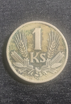 Moneda Slovacia 1 coroana 1940 foto