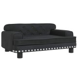 Cumpara ieftin Pat de caini, negru, 70x45x30 cm, catifea