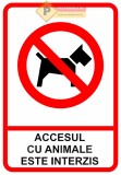 Indicator pentru interzicerea accesul cu animale