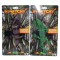 Set 2 crocodili super elastici din silicon, verde maro, 25 cm