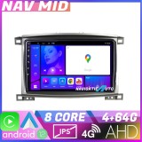 Navigatie Toyota Land Cruiser L100 2002-2008 Android 12, 4GB RAM, 64GB, CarPlay