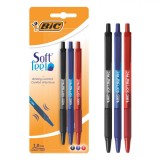 Set Pixuri BIC Soft Grip, 1.0mm, Multicolor, 3 Bucăți