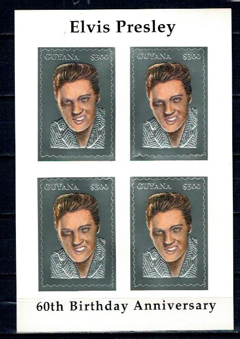 Guyana 1994 - Elvis, silber, Mi 4528 I KLB neuzat