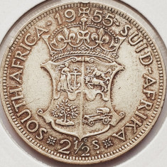 313 Africa de sud 2½ Shillings 1955 Elizabeth II (1st portrait) km 51 argint