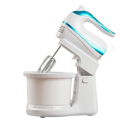 Mixer cu bol 2 in 1 Oliver Voltz, 500W, 5 viteze + Turbo, 2 x 2 amestecatoare, Albastru foto