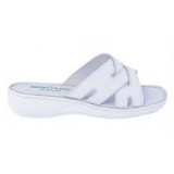 OFERTA MARIMEA 42 - Saboti medicali femei, albi din piele naturala box Med-Line LBR472A