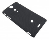 Husa tip capac spate neagra (cu puncte) pentru Sony Xperia TX (LT29i), Plastic, Carcasa
