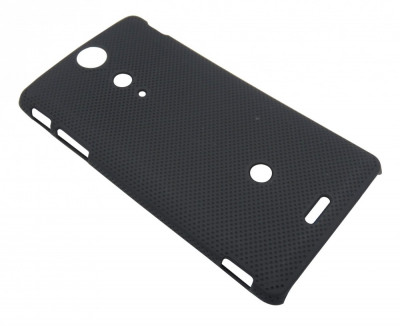 Husa tip capac spate neagra (cu puncte) pentru Sony Xperia TX (LT29i) foto