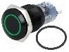 Intrerupator anti-vandalism, ON-(ON), &Oslash;16mm, ONPOW - LAS2-GQF-11E/G/24V/A/FP