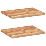 Cumpara ieftin Rafturi suspendate 2 buc. 60x30x2 cm lemn masiv acacia netratat