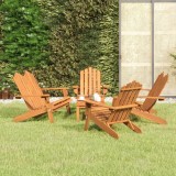 Set mobilier de gradina Adirondack, 5 piese, lemn masiv acacia GartenMobel Dekor, vidaXL