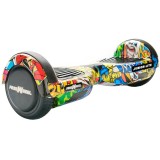 Scooter Electric FreeWheel Junior Lite Graffiti Galben, Autonomie 12 Km, Putere motoare 400W (2*200W)